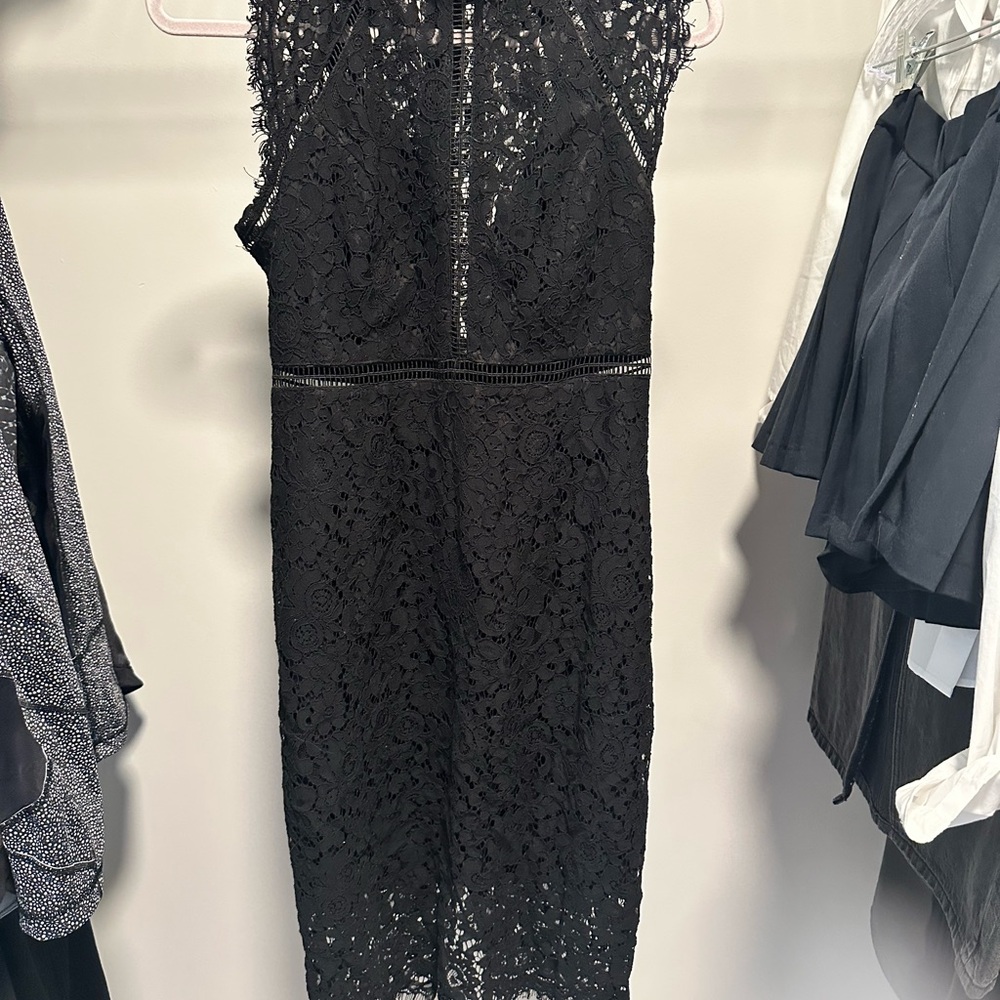 Bardot Black Lace Dress